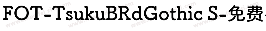FOT-TsukuBRdGothic S字体转换